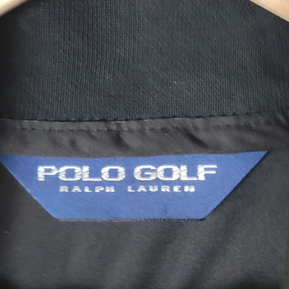 Polo Golf Ralph Lauren Pullover Jacket Men L Black McGladrey Classic Windbreaker